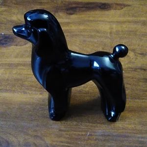 Baccarat Crystal Black poodle figurine